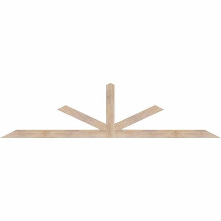 Ekena Millwork Saratoga Smooth Timber Gable Bracket, Douglas Fir, 96"W x 24"H x 3 1/2"D x 3 1/2"F, 6/12 Pitch GBW096X24X0404SAR00SDF